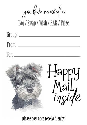 Miniature Schnauzer Tag Inserts
