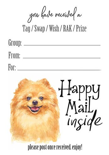 Pomeranian Tag Inserts