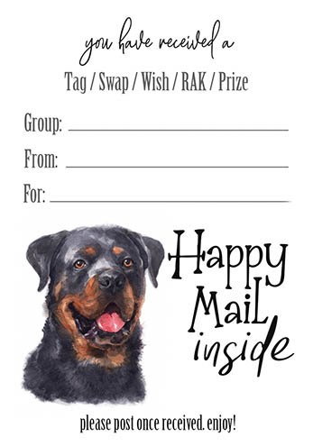 Rottweiler Tag Inserts