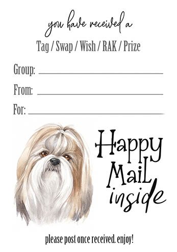 Shih Tzu Tag Inserts