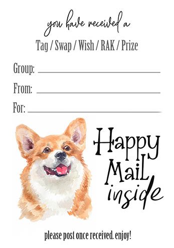 Welsh Corgi Tag Inserts