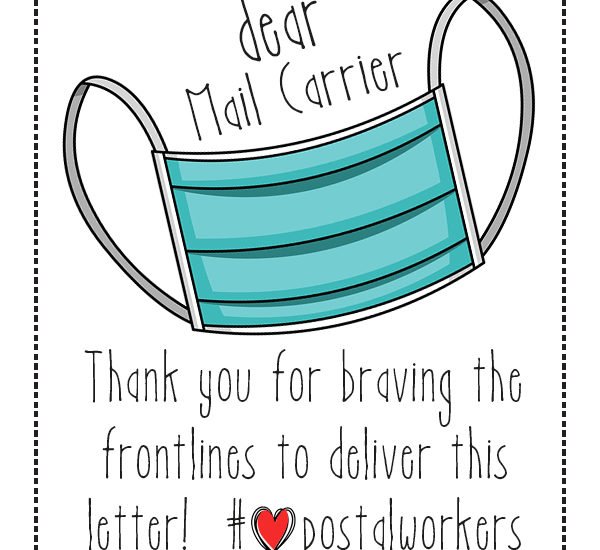 Thank you mail carriers postal workers stickers