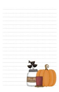 Prim Primitive Fall Pen Pal Stationery