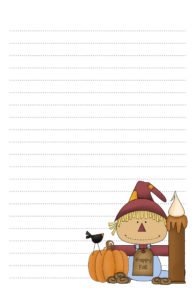 Primitive Scarecrow Pen Pal Stationery
