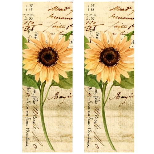 Vintage Sunflower Shaker Bookmarks Free Printable