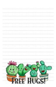 kawaii cactus pen pal stationery