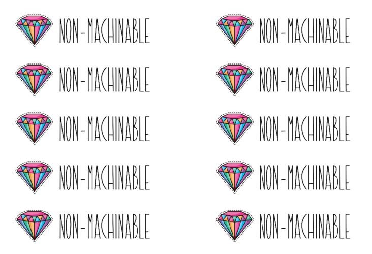 Non Machinable Rainbow Diamond Labels Avery 8167