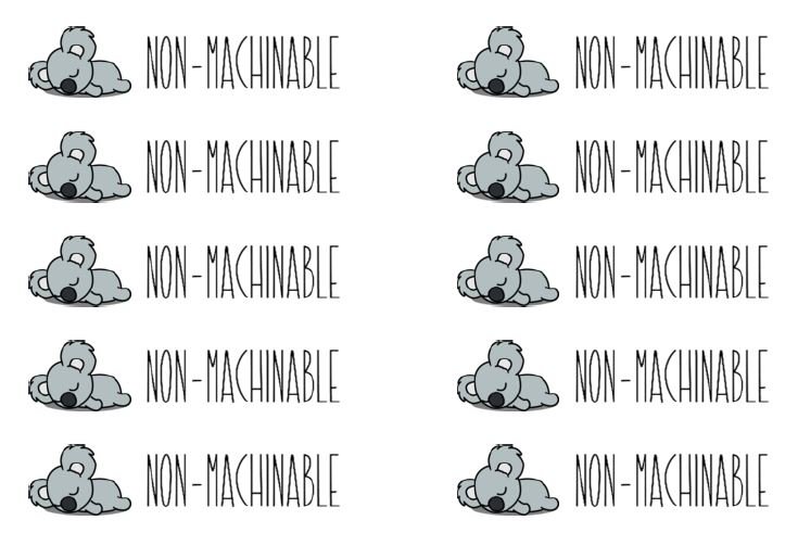 non-machinable koala