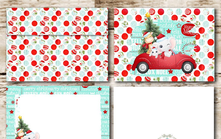 Free Printable Christmas Card With Matching Envelope