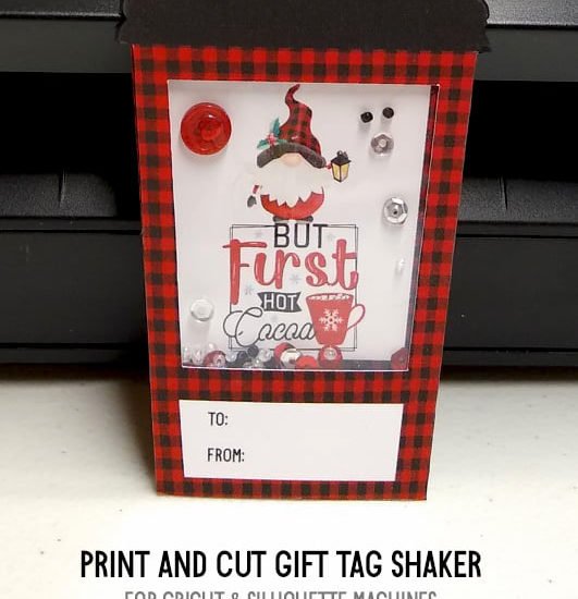 Print and Cut Shaker Gift Tag Cricut Silhouette
