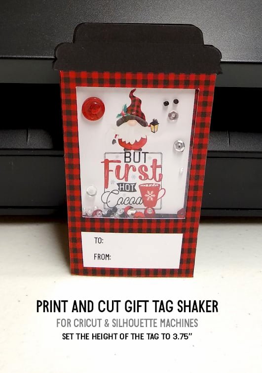 Print and Cut Shaker Gift Tag Cricut Silhouette