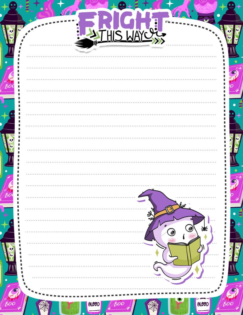 Free Printable Halloween Stationery Ghost