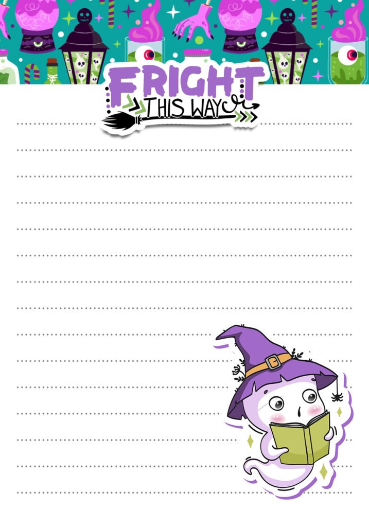 Halloween Notepad Paper Free Printable