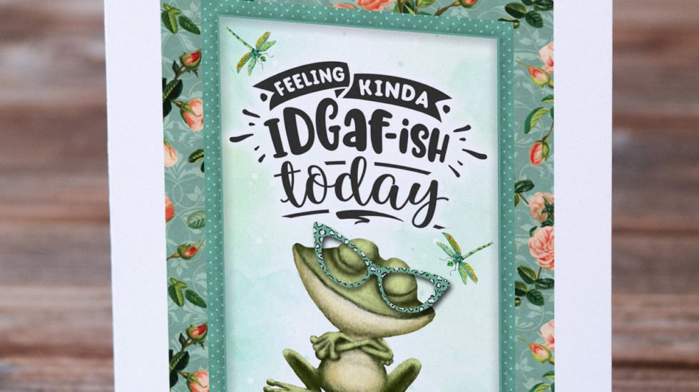Printable funny frog card