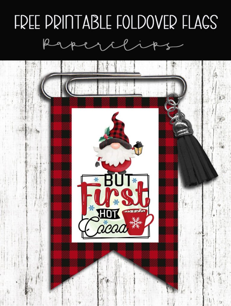 Buffalo Plaid Gnome Paperclip Bookmark
