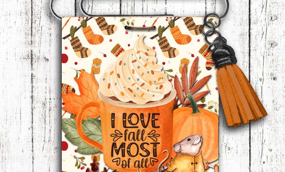 I love fall most of all autumn bookmark