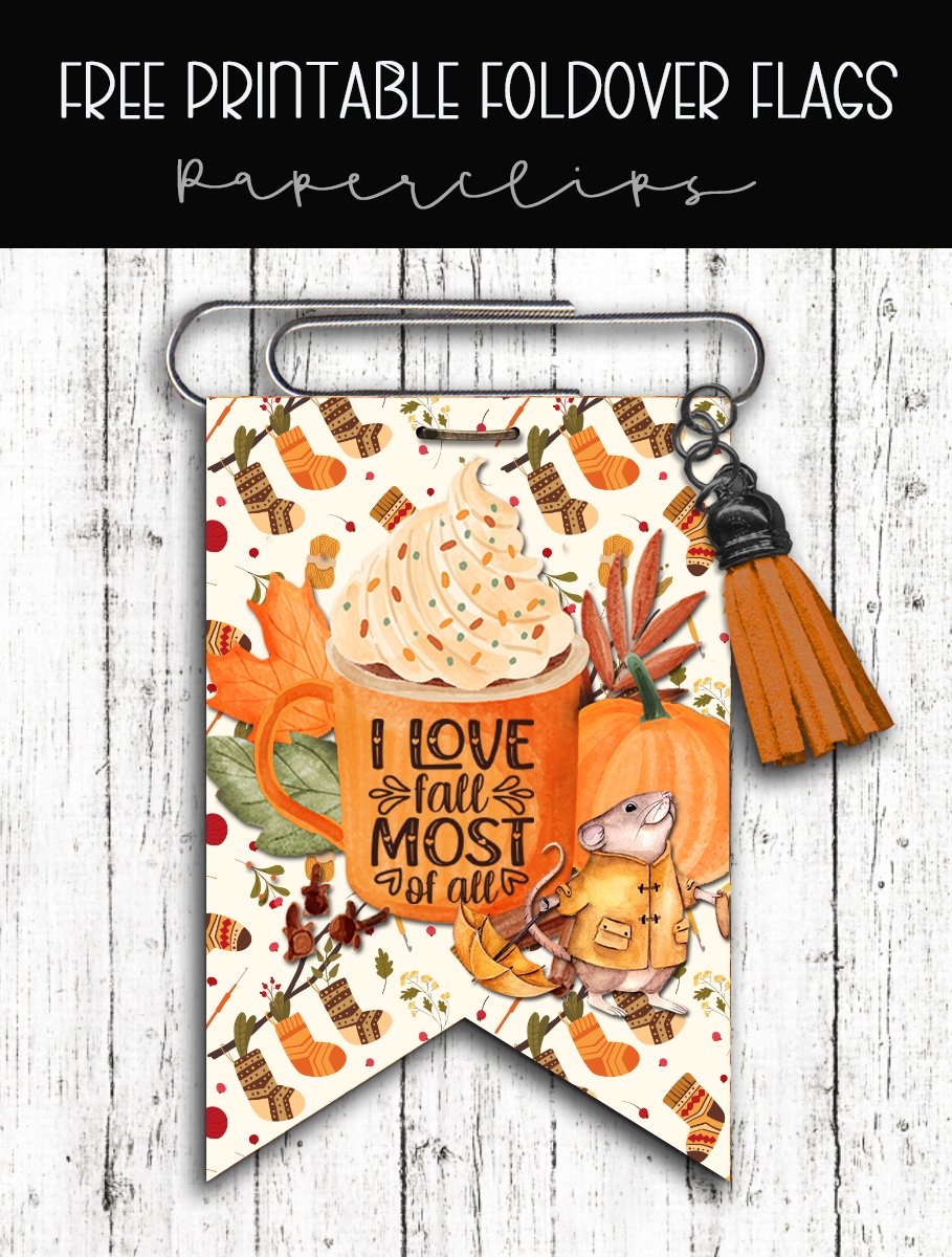 I love fall most of all autumn bookmark