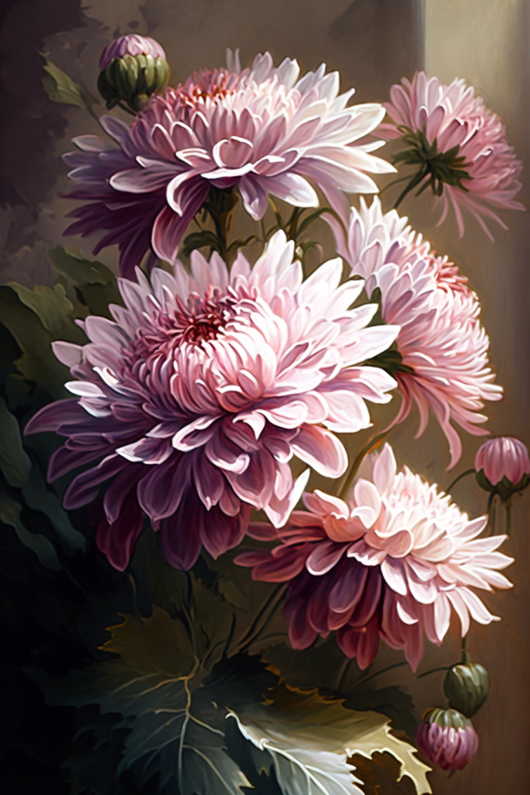 Chrysanthemums Free Printable A2 Card Toppers Set of 4