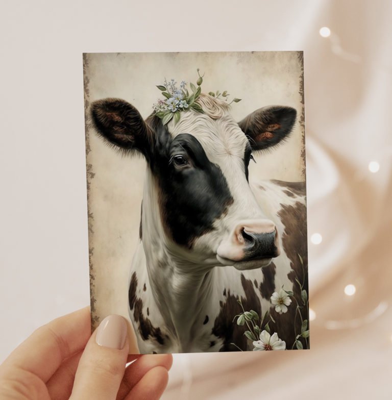 Daisy The Cow A2 Card Topper | Commercial Use Okay