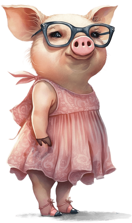 Pig In Pink Dress