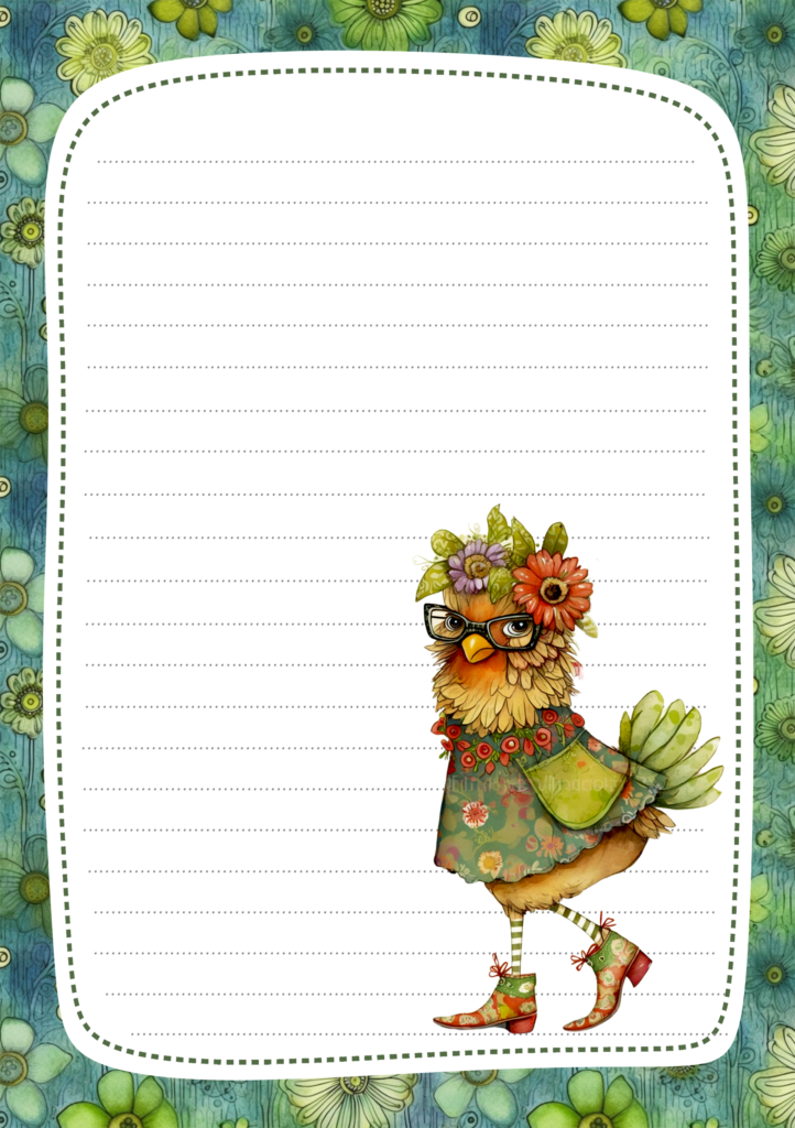 Wild and Wacky Chicken Stationery A5