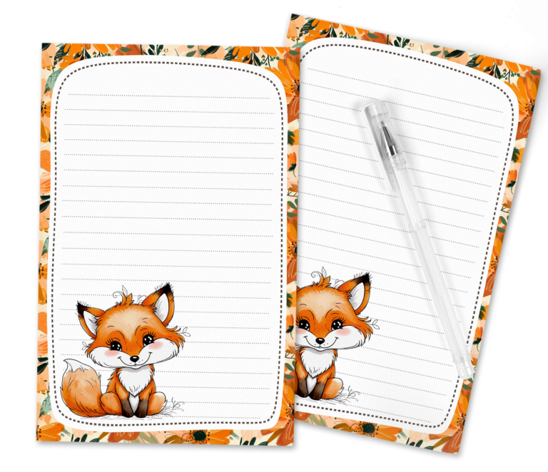 Whisk Away to Woodland Wonders: Enchant Your Pen Pals with Our Magical Fox Stationery Collection – Download Free & Ignite Your Writing Adventure!