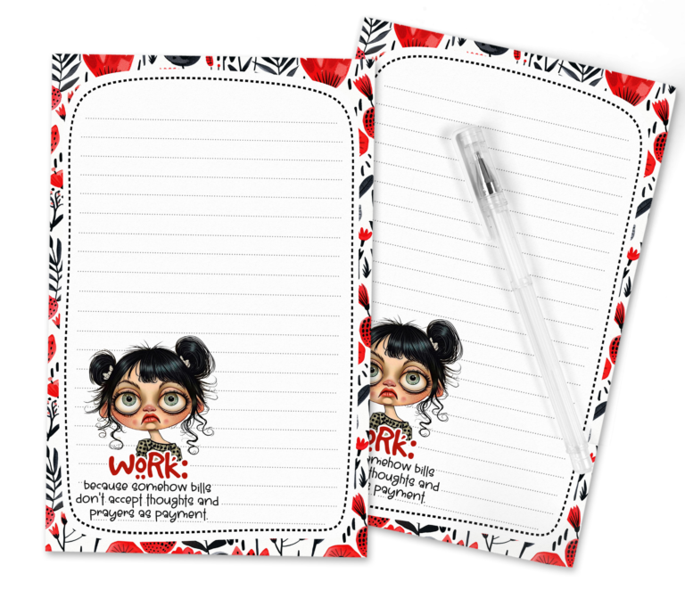 Funny Snarky Work Theme Stationery Set Free Printable