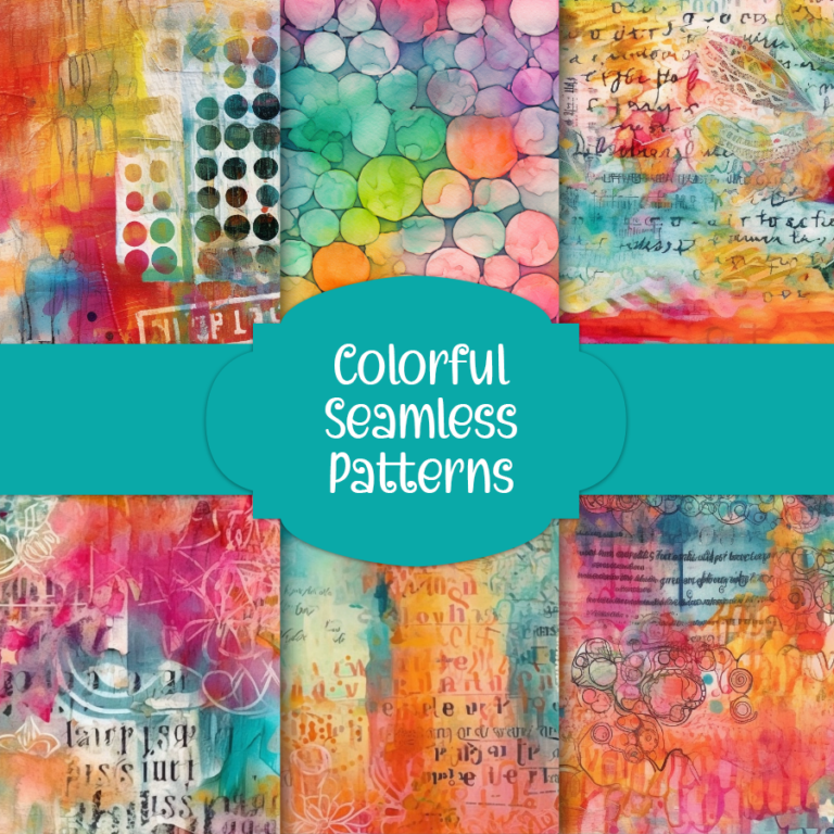 Color Me Creative: 33 Lush Seamless Patterns to Elevate Your Crafting Game! Commercial Use