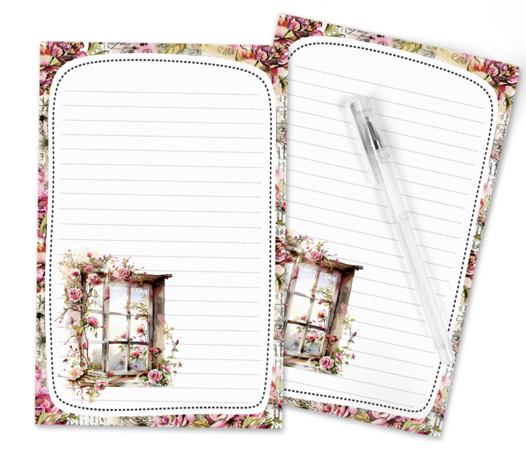 Blossoms and Notes: The Enchanted Cottage Chic Spring Window Stationery Set!