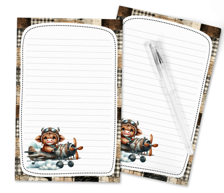 Sky-High Scribbles: Adventures of the Aviator Highland Cow and the Art of Snail Mail