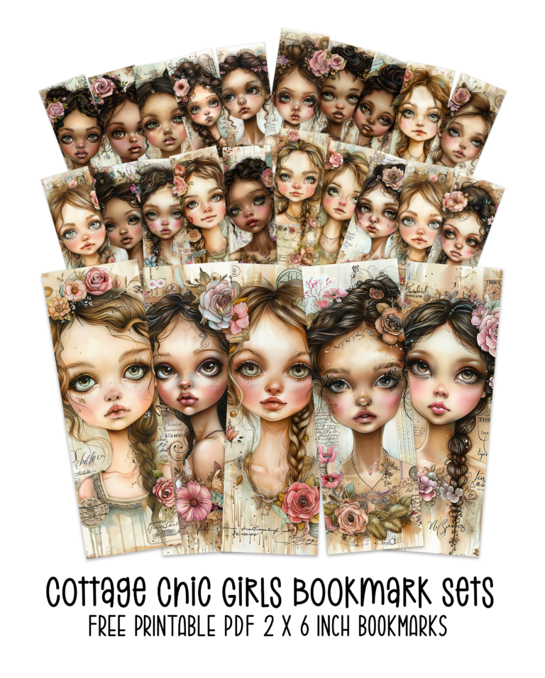 Page Pals: The ‘Cottage Girls’ Printable Bookmark Collection! Free Printable PDF