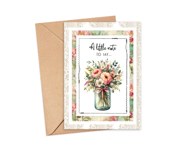 Blossom-Filled Notes: Shabby Chic Mason Jar Card Toppers for Sweet Sentiments & Snail Mail Surprises!