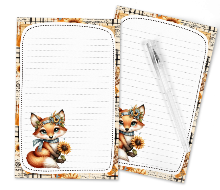Embrace Autumn Charm: Free Fall Fox Stationery Download for Your Cozy Letter Writing