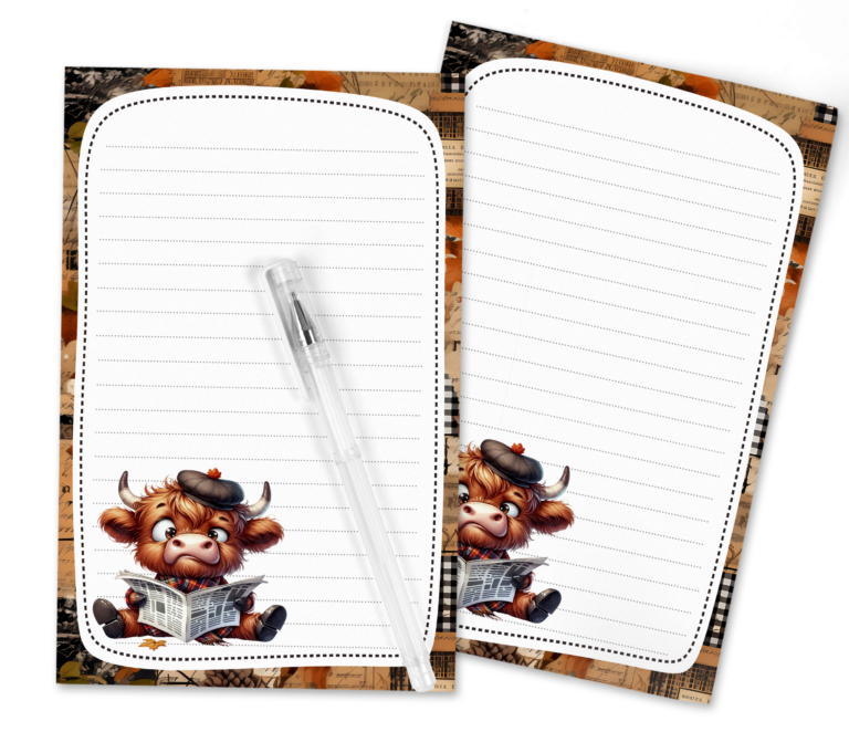 Get Moo-tivated to Write with Our Free Highland Cow Stationery Set! 🐄✨