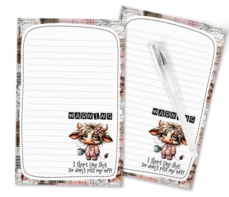 Warning: Hilarious Snarky Printable Stationery for When You Slept Like Crap!