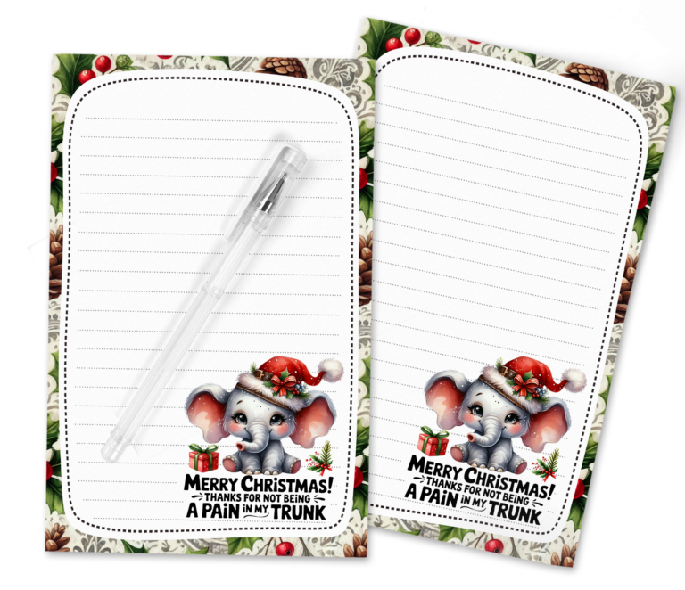 Free Snarky Christmas Stationery Set – Fun & Festive Designs