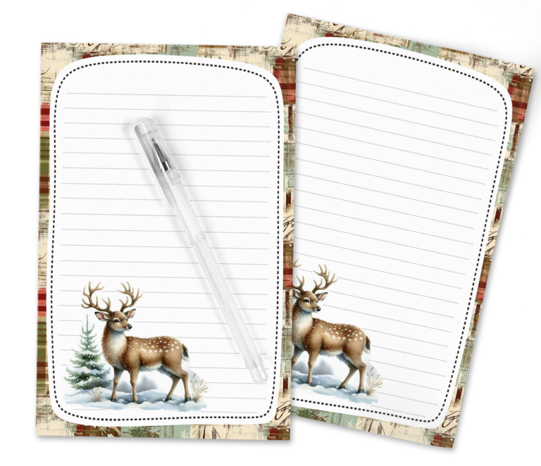 Delightful Deer Stationery: Perfect for Letters, Holiday Swaps, and Winter Wishes!
