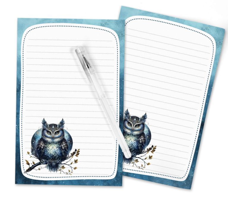 Mystic Night Owl Stationery: Free Printables to Add Magic to Your Letters!