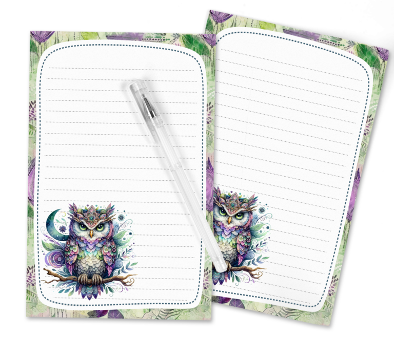 Mystic Owl Dreams: Free Printable Stationery for Whimsical Letters & Journaling!