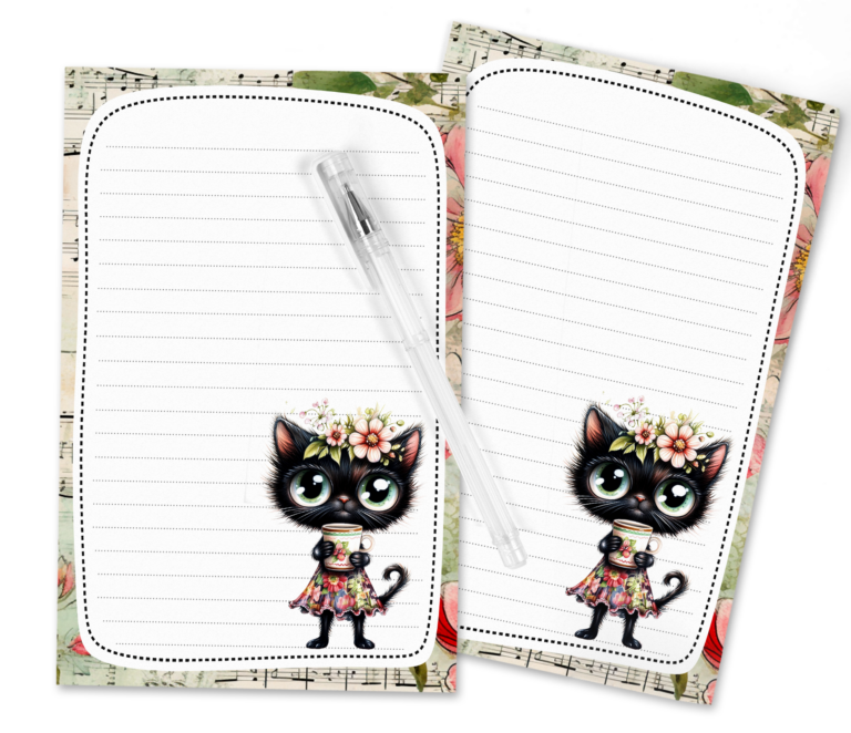 Spring Kitten Stationery: Free Printables for Cheerful Happy Mail!