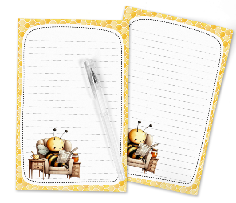 Buzz Off, I’m Cozy! Free Bee-Themed Printable Stationery