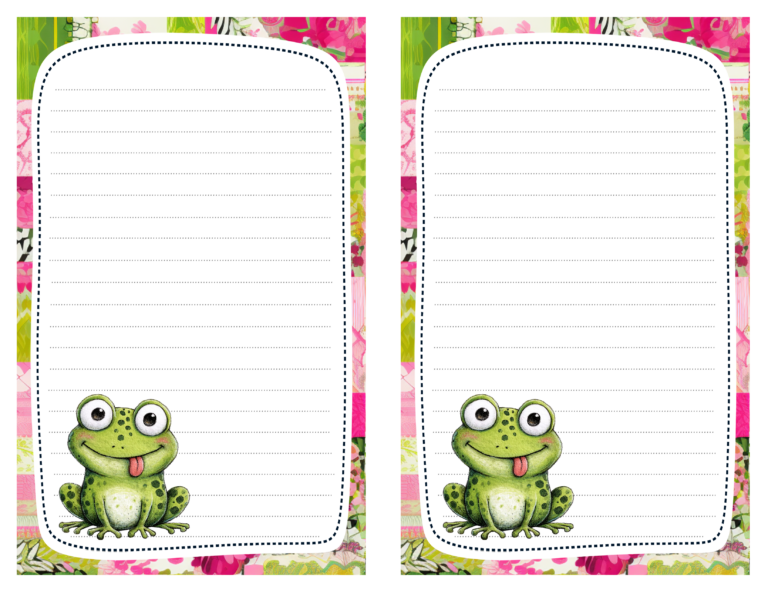 Leaps of Laughter: Free Printable Frog Stationery to Brighten Your Mail