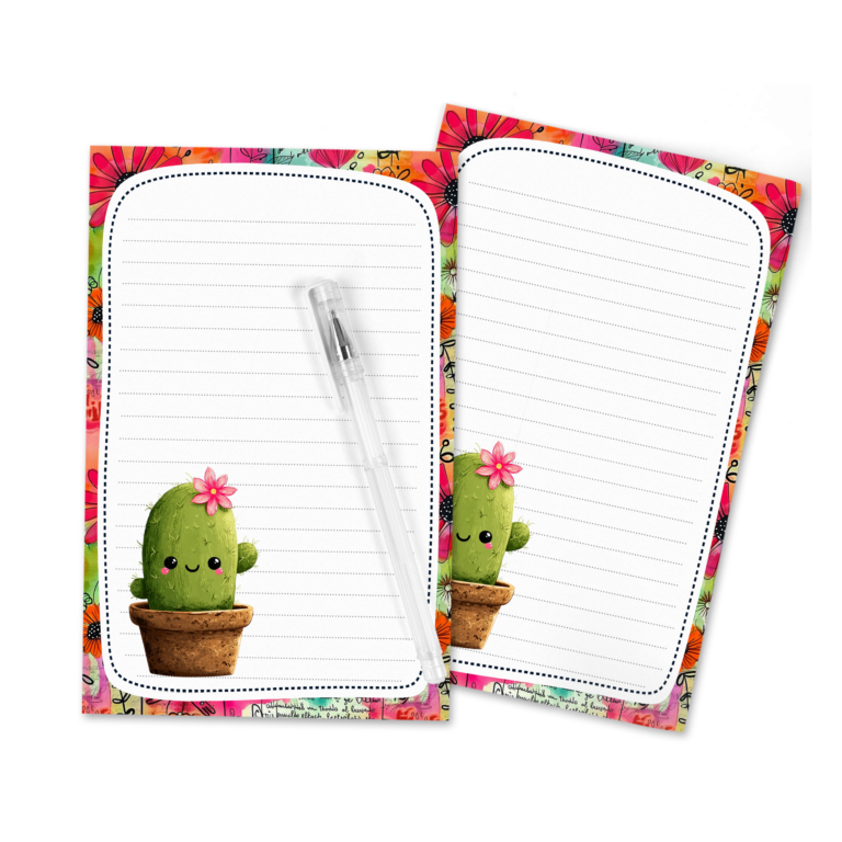 Prickly Perfection: Free Cactus Printable Stationery Sets for Sassy Crafters