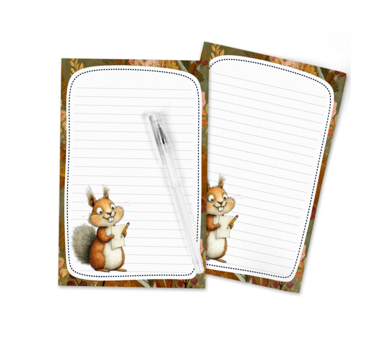 Go Nuts for Snail Mail: Free Squirrel-Themed Printable Stationery Set!