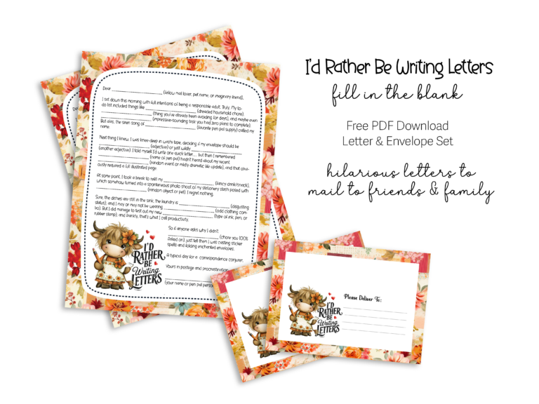 Letters Before Laundry: The Fill-in-the-Blank Stationery Every Pen Pal Needs